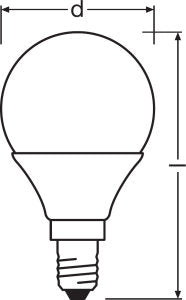 Osram LED Bellalux Classic P 3,3-25W/827 E14 250lm matt warmweiß nicht dimmbar 3er Pack