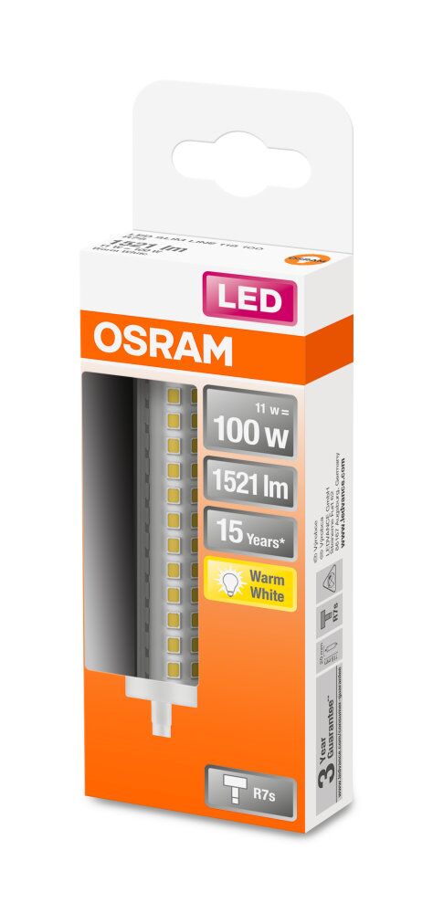 OSRAM LED Slim Line 11-100W/827 warmweiß R7s 1521lm 118mm
