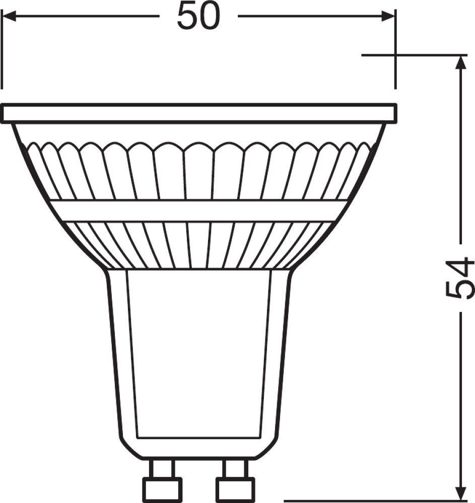 OSRAM LED Three-Step-Dim PAR16 4,5-50W/827 warmweiß GU10 350lm 36°
