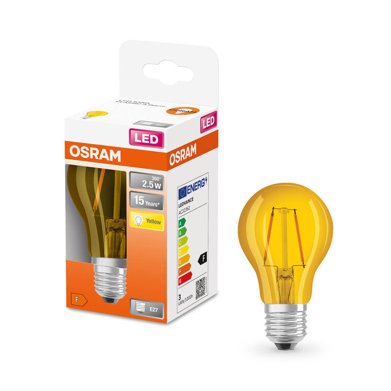 Osram / Ledvance LED Classic A gelb 300° 2,5-15W/622 235lm E27 220-240V nicht dimmbar