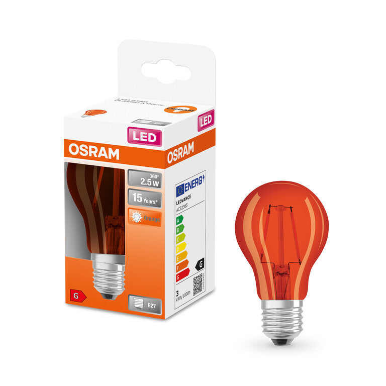 Osram / Ledvance LED Classic A orange 300° 2,5-15W/515 160lm E27 220-240V nicht dimmbar