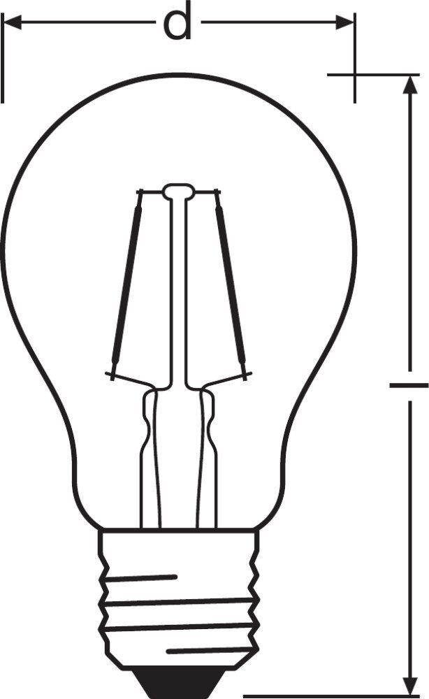 OSRAM LED Star Retrofit Classic A Filament 2,5-25W/827 warmweiß E27 250lm
