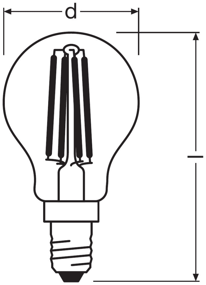 OSRAM LED Relax and Active Classic P Filament 4-40W/827 warmweiß E14 470lm
