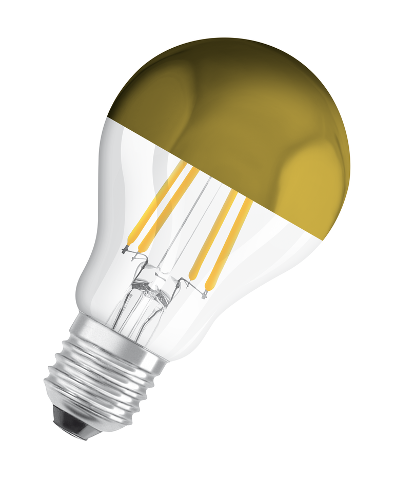 Osram / Ledvance LED Filament Classic A verspiegelt gold 300° 6,5-50W/827 warmweiß 650lm E27 220-240V