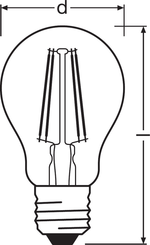 OSRAM LED Retrofit Classic A Filament GlowDim 7-40W/827 warmweiß E27 806lm - Blister