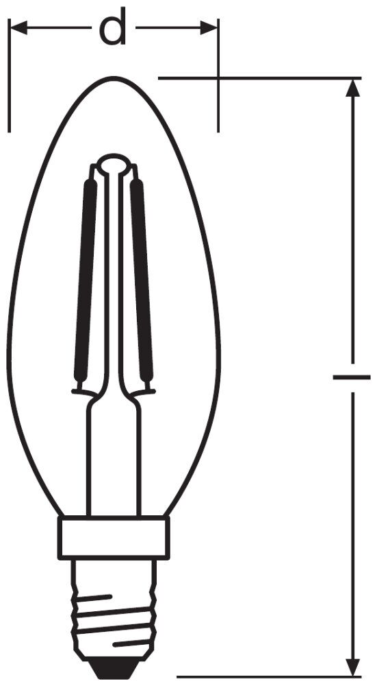 OSRAM LED Superstar Retrofit Classic B Filament 2,8-25W/827 warmweiß E14 250lm dimmbar