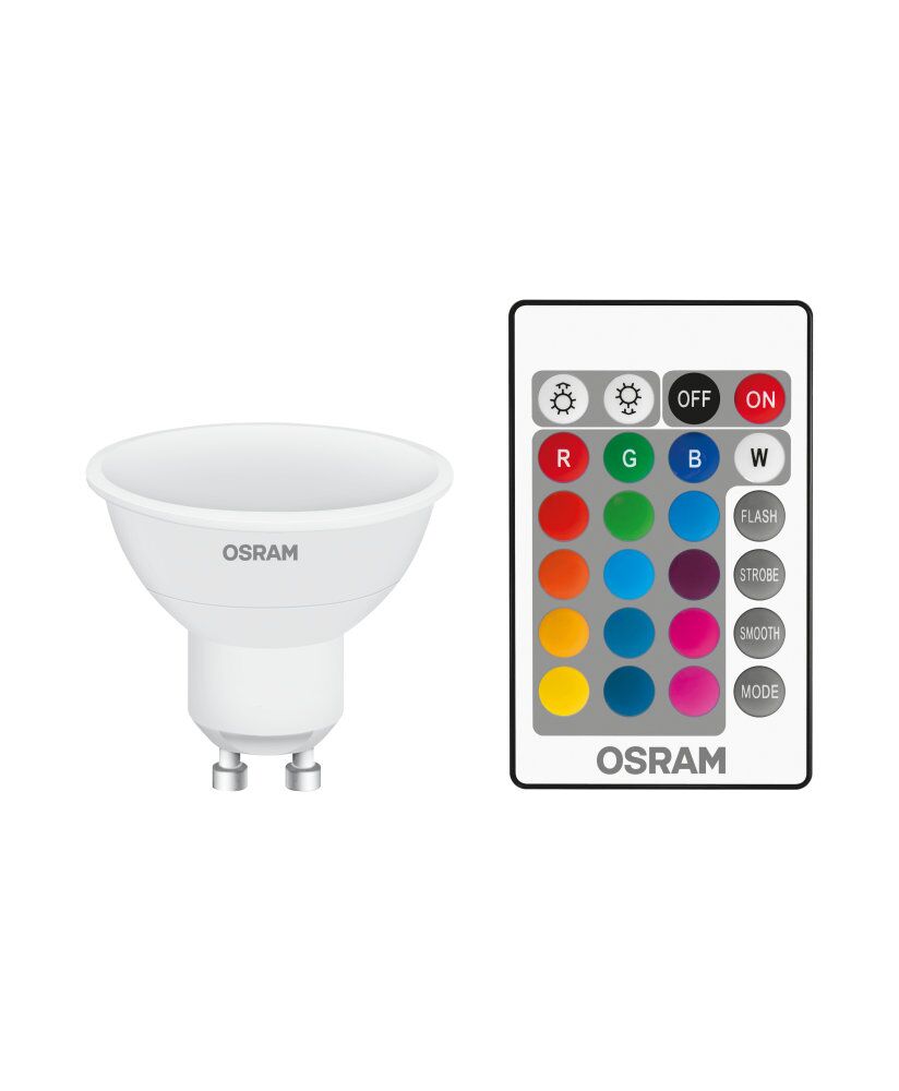 OSRAM LED Retrofit PAR16  4,5-25W/827 RGBW remote control GU10 250lm 120° mit Fernbedienung