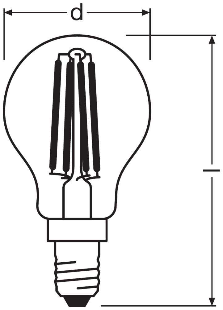 OSRAM LED Superstar Retrofit Classic P Filament 6,5-40W/827 warmweiß E14 806lm dimmbar