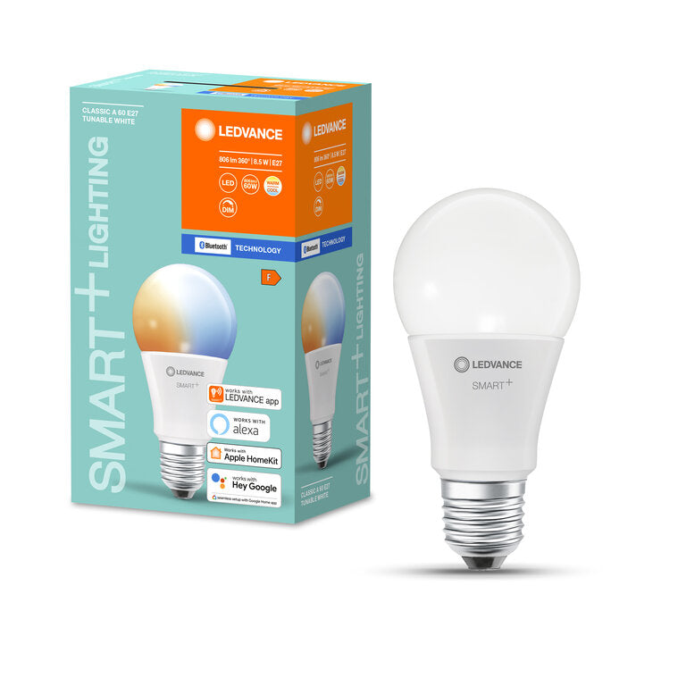 Osram / Ledvance LED Bluetooth Smart+ Classic A matt 240° 8,5-60W/827-865 abstimmbares Weiß 806lm E27 220-240V dimmbar