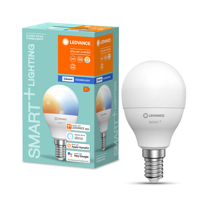 Osram / Ledvance LED Bluetooth Smart+ Classic P matt 150° 4,9-40W/827-865 abstimmbares Weiß 470lm E14 220-240V dimmbar