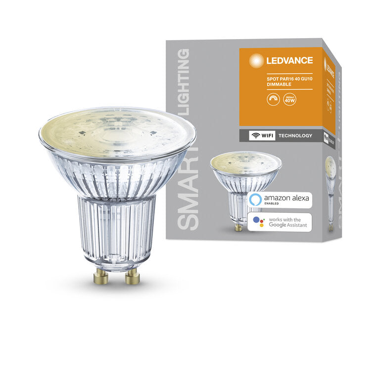 Osram / Ledvance LED WIFI Smart+ Reflektor PAR16 45° 4,9-40 W/827 warmweiß 350lm GU10 230V dimmbar
