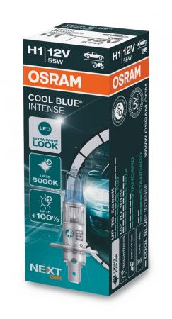 Osram HAL Cool Blue Intense Next Gen H1 PKW +100% 55W 1550lm bis 5000k P14.5s 12V