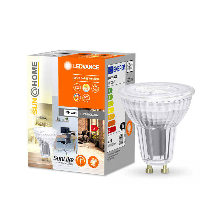 Osram / Ledvance LED Smart+ Sun@Home Reflektor PAR16 38° 4,9-40W/922-950 abstimmbares Weiß 268lm GU10 230V dimmbar