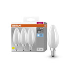 Osram / Ledvance LED Filament Base Kerze B matt 300° 5,9-60W/840 kaltweiß 806lm E14 220-240V 3er Pack