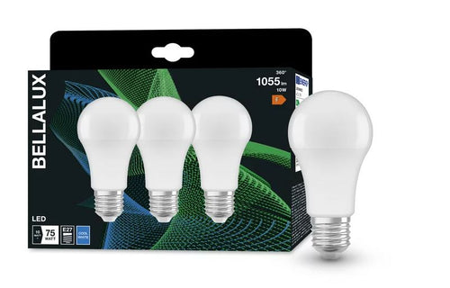 Bellalux LED Classic A matt 200° 10-75W/840 neutralweiß 1055lm E27 220-240V 3er Blister