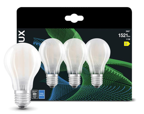 Bellalux LED Filament Classic A matt 300° 11-100W/840 neutralweiß 1521lm E27 220-240V 3er Blister