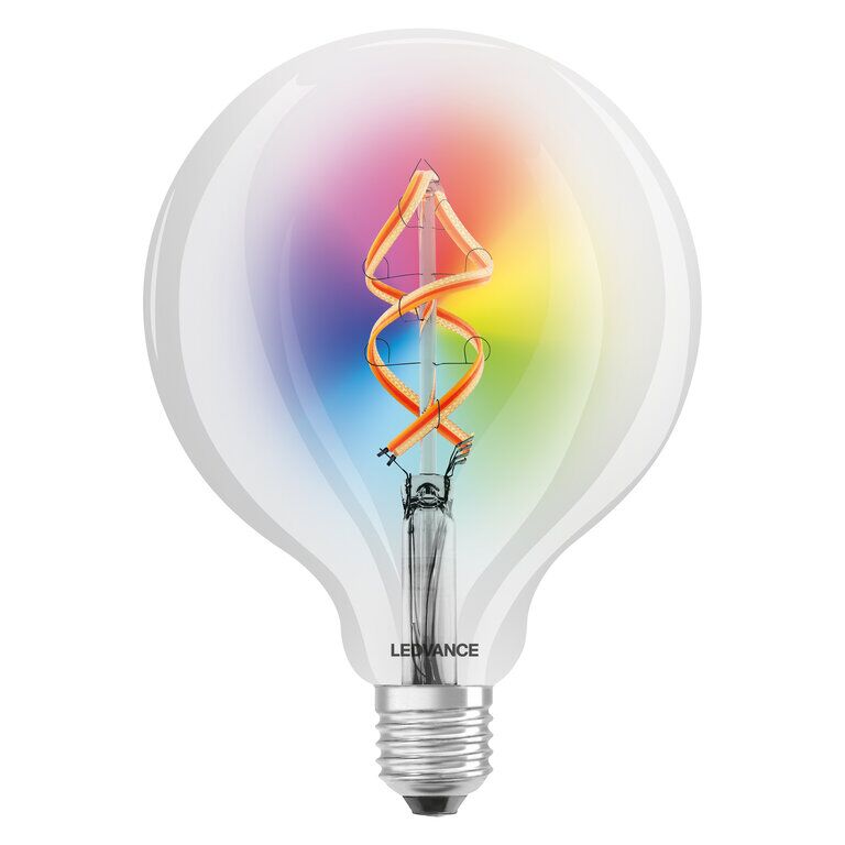 Osram / Ledvance LED Filament WIFI Smart+ Globe G125 klar 300° 4,5-30W/827 warmweiß 300lm E27 220-240V dimmbar