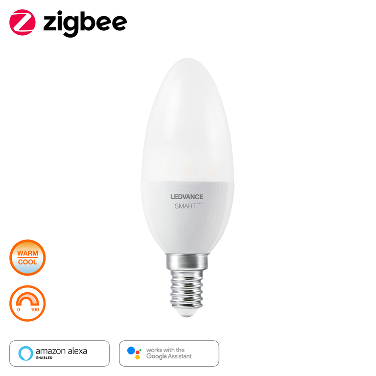 Osram / Ledvance LED Zigbee Smart+ Classic B matt 200° 4,9-40W/827-865 abstimmbares Weiß 470lm E14 220-240V dimmbar