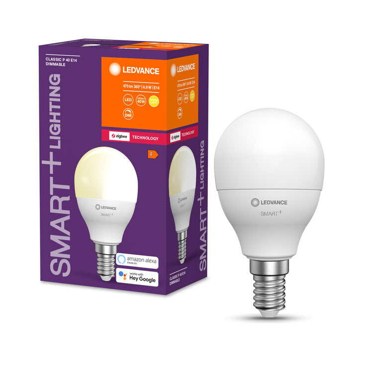 Osram / Ledvance LED Zigbee Smart+ Classic P matt 200° 4,9-40W/827 warmweiß 470lm E14 220-240V dimmbar