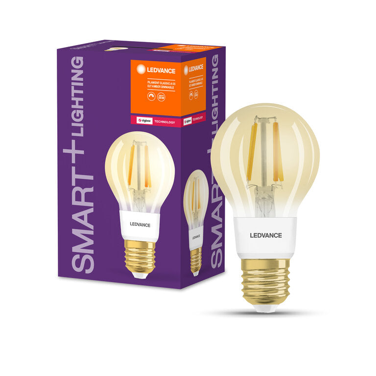 Osram / Ledvance LED Filament Zigbee Smart+ Classic A gold ° 6-52W/824 extra warmweiß 680lm E27 220-240V dimmbar