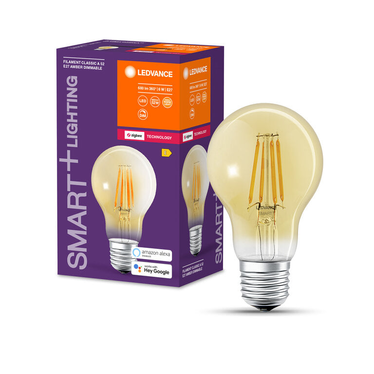 Osram / Ledvance LED Filament Zigbee Smart+ Classic A gold ° 6-52W/824 extra warmweiß 680lm E27 220-240V dimmbar