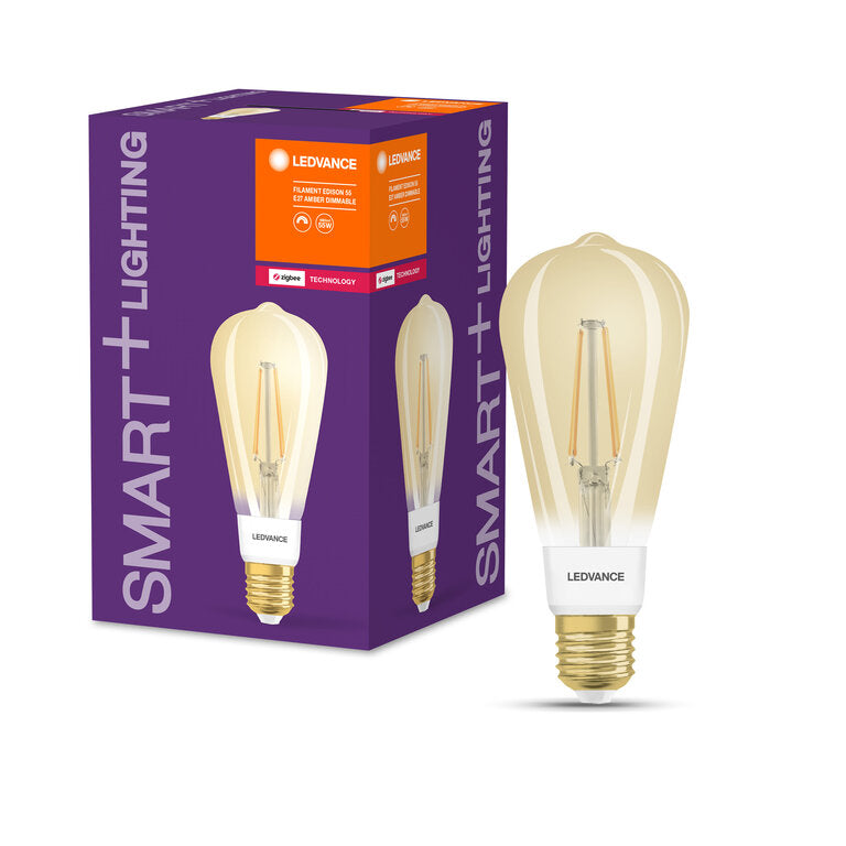 Osram / Ledvance LED Filament Zigbee Smart+ Edision ST64 gold ° 6-52W/824 extra warmweiß 680lm E27 220-240V dimmbar