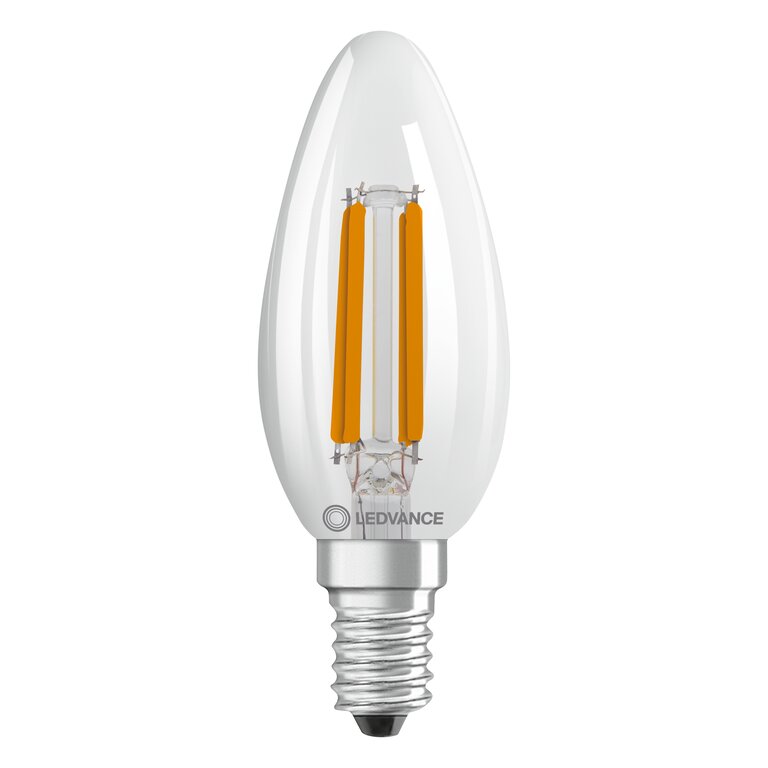 Osram / Ledvance LED Filament Kerze B klar 300° Superior 2,5-40W/827 warmweiß 470lm E14 220-240V