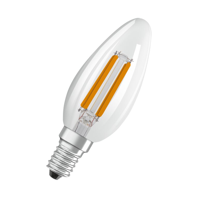 Osram / Ledvance LED Filament Kerze B klar 300° Superior 2,5-40W/827 warmweiß 470lm E14 220-240V