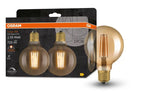 Osram LED Filament Vintage 1906 Globe G95 klar 300° 6,5-55W/824 extra warmweiß 725lm E27 220-240V dimmbar 2er Blister