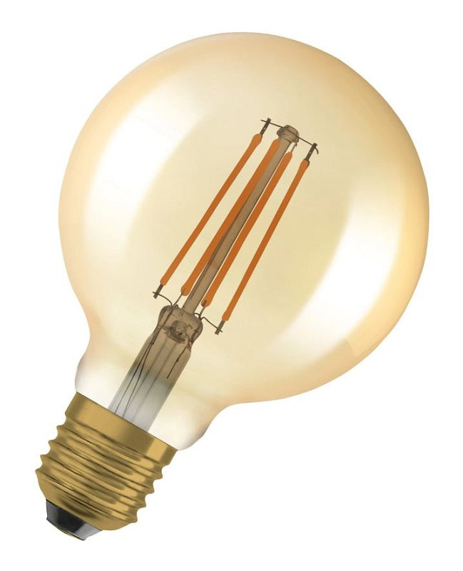 Osram LED Filament Vintage 1906 Globe G95 klar 300° 6,5-55W/824 extra warmweiß 725lm E27 220-240V dimmbar 2er Blister