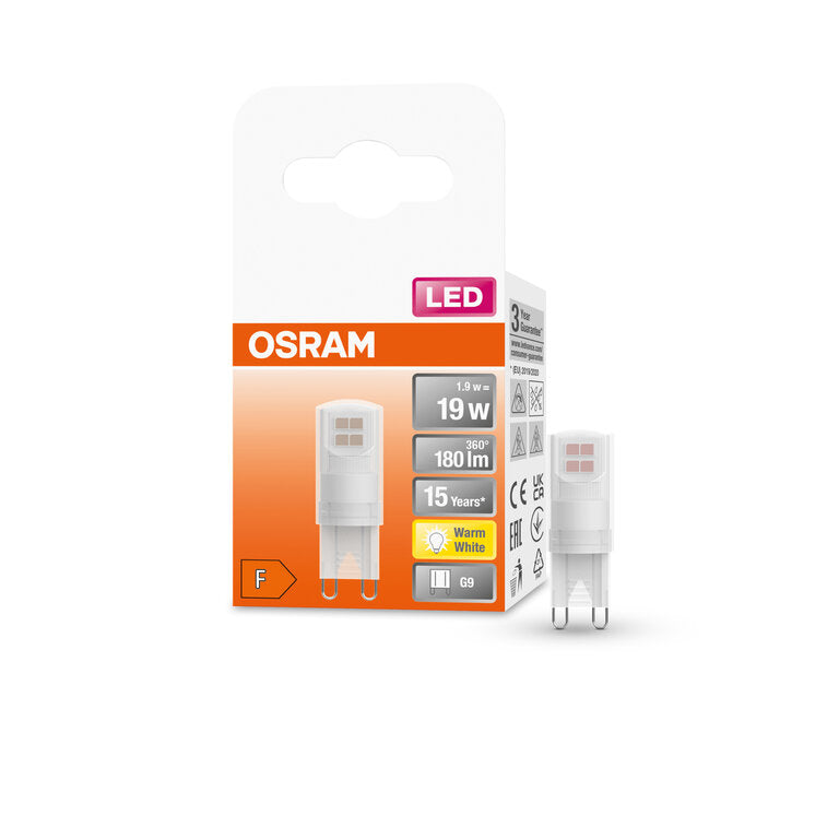 Osram / Ledvance LED Pin matt 300° 1,9-19 W/827 warmweiß 180lm G9 220-240V