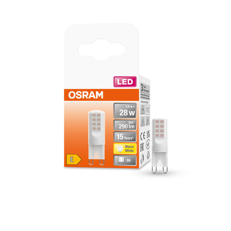 Osram / Ledvance LED Pin matt 300° 2,6-28W/827 warmweiß 290lm G9 220-240V