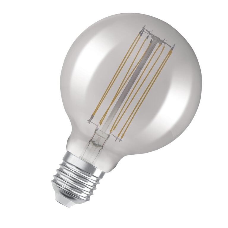 Osram / Ledvance LED Filament Vintage 1906 Globe G125 rauchig 320° 11-42W/818 extra warmweiß 500lm E27 220-240V dimmbar