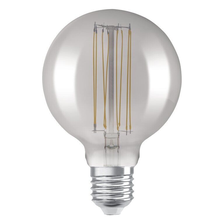 Osram / Ledvance LED Filament Vintage 1906 Globe G125 rauchig 320° 11-42W/818 extra warmweiß 500lm E27 220-240V dimmbar