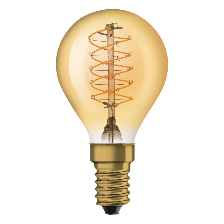 Osram / Ledvance LED Filament Vintage 1906 Classic P gold 320° 3,4-25W/822 extra warmweiß 250lm E14 220-240V dimmbar