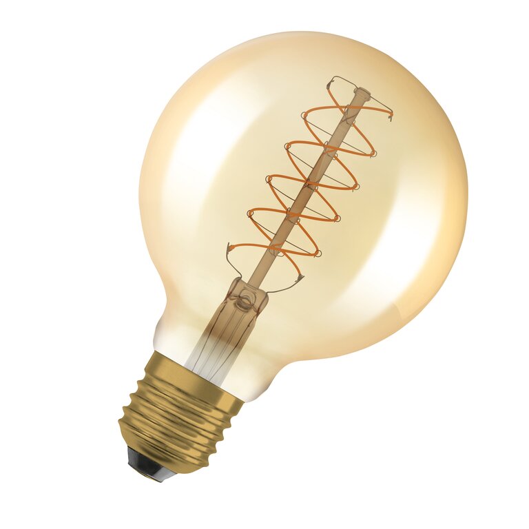Osram / Ledvance LED Filament Vintage 1906 Globe G95 gold 320° 7-48W/822 extra warmweiß 600lm E27 220-240V dimmbar