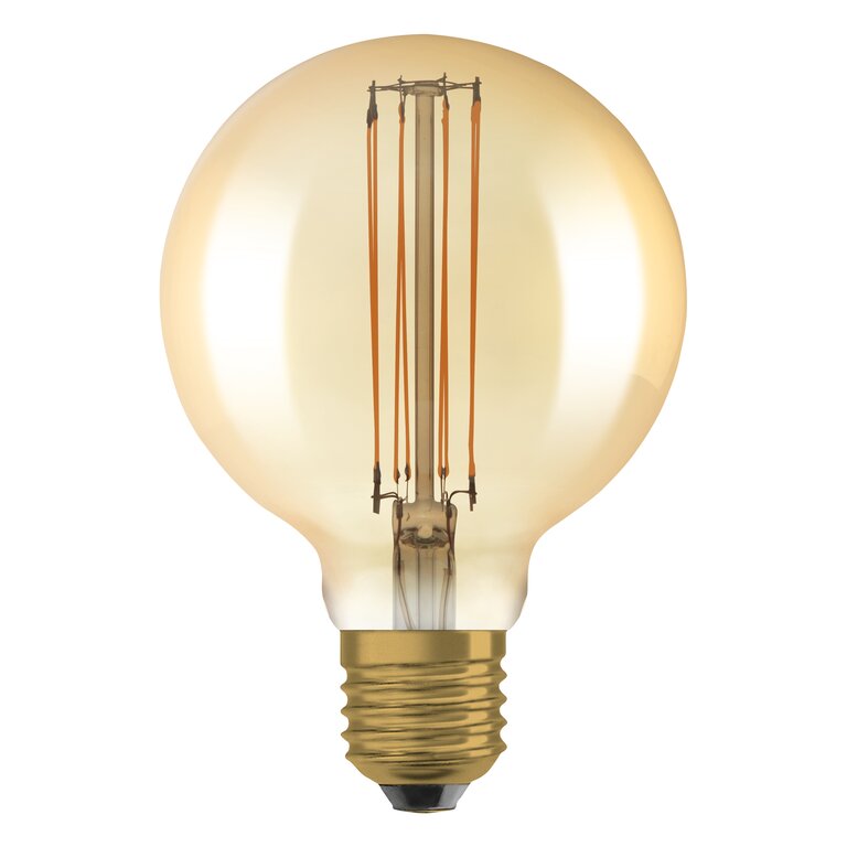 Osram / Ledvance LED Filament Vintage 1906 Globe G95 gold 320° 8,8-60W/822 extra warmweiß 806lm E27 220-240V dimmbar
