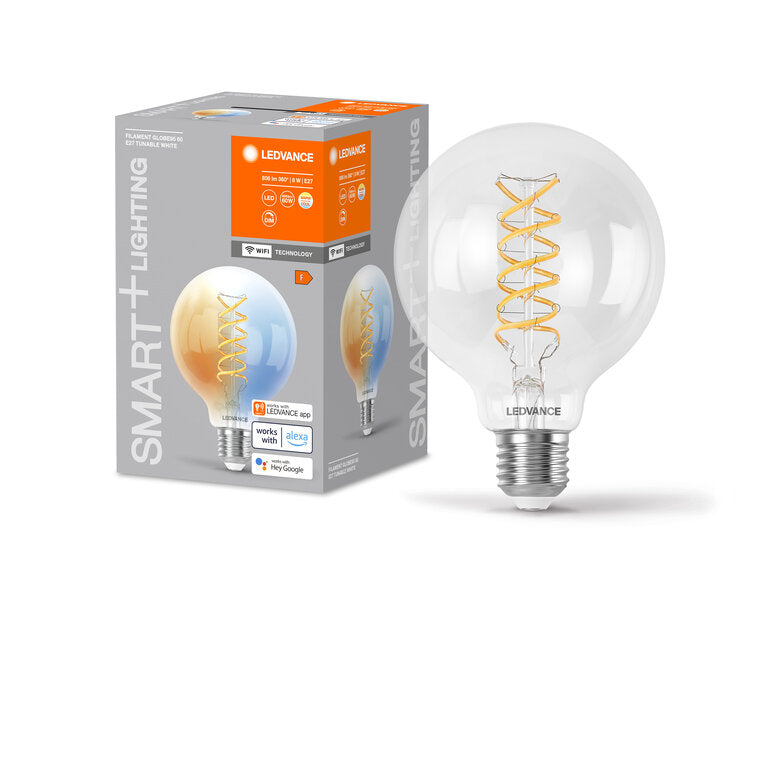 Osram / Ledvance LED Filament WIFI Smart+ Globe G95 klar 320° 8-60W/827-865 abstimmbares Weiß 806lm E27 220-240V dimmbar