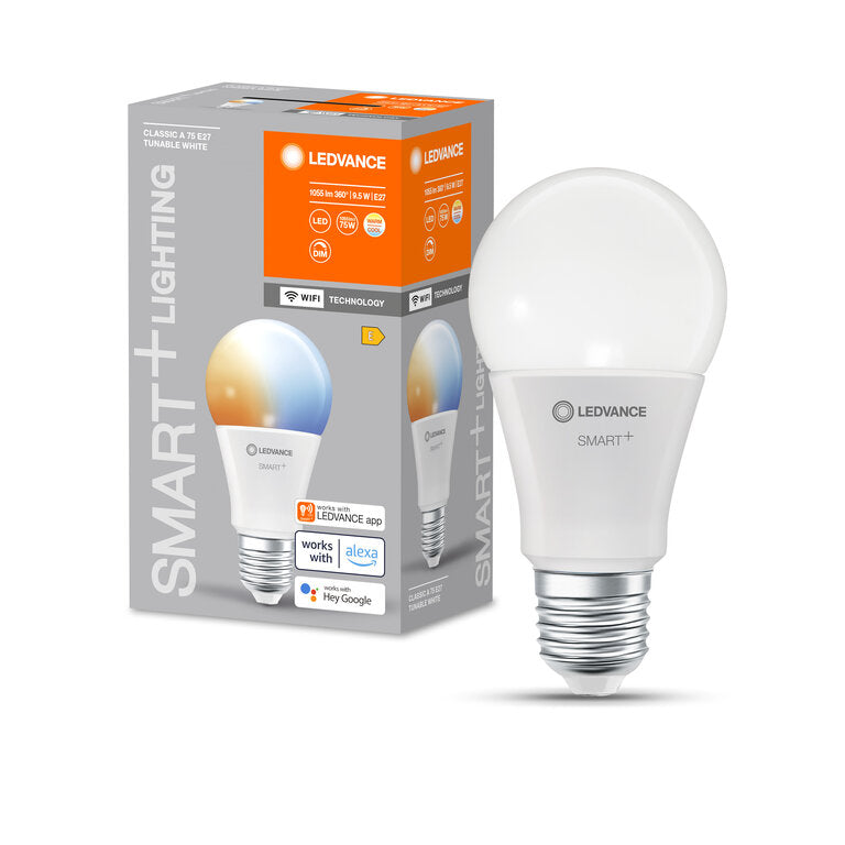 Osram / Ledvance LED WIFI Smart+ Classic A matt 220° 9,5-75W/827-865 abstimmbares Weiß 1055lm E27 220-240V dimmbar