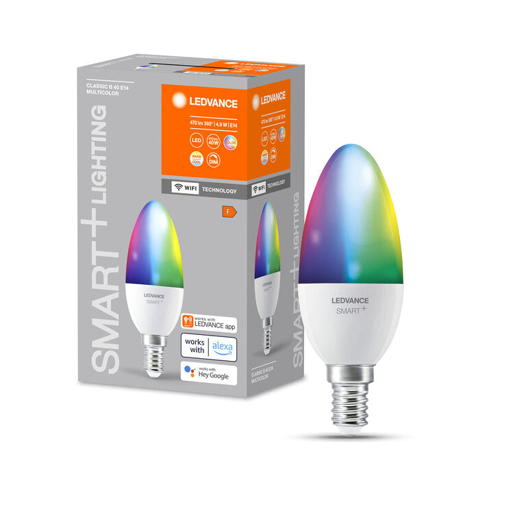 Osram / Ledvance LED WIFI Smart+ Classic B matt 200° 4,9-40W/827-865 RGBW 470lm E14 220-240V dimmbar