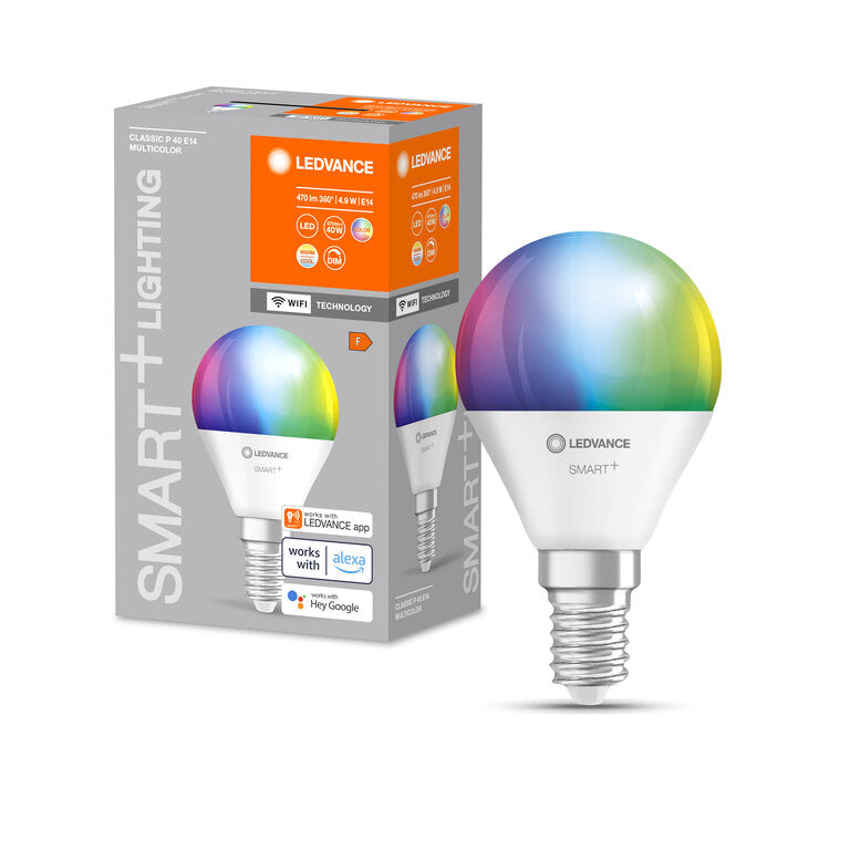 Osram / Ledvance LED WIFI Smart+ Classic P matt 180° 4,9-40W/827-865 RGBW 470lm E14 220-240V dimmbar