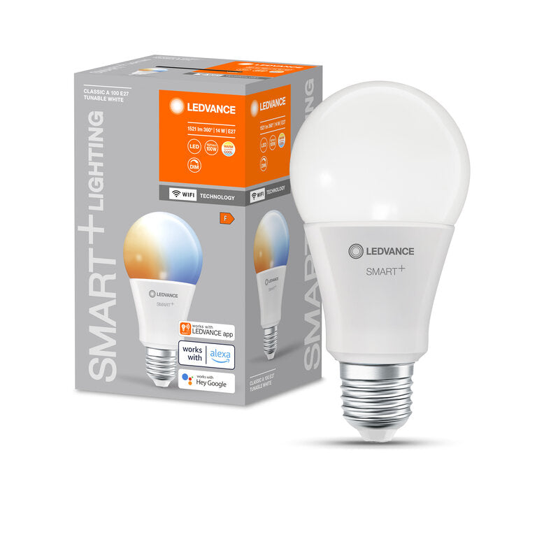 Osram / Ledvance LED WIFI Smart+ Classic A matt 220° 14-100W/827-865 abstimmbares Weiß 1521lm E27 220-240V dimmbar