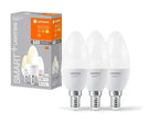 Ledvance LED WIFI Smart+ Kerze B40 matt 200° 4,9-40W/827 warmweiß 470lm E14 220-240V dimmbar 3er Pack