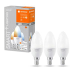 Ledvance LED WIFI Smart+ Kerze B40 matt 200° 4,9-40W/827-865 abstimmbares Weiß 470lm E14 220-240V dimmbar 3er Pack