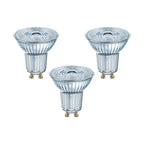 Osram LEDbase PAR16 4,3-50W/827 LED GU10 Glas 36° 350lm echt warmweiß nicht dimmbar 3er Pack