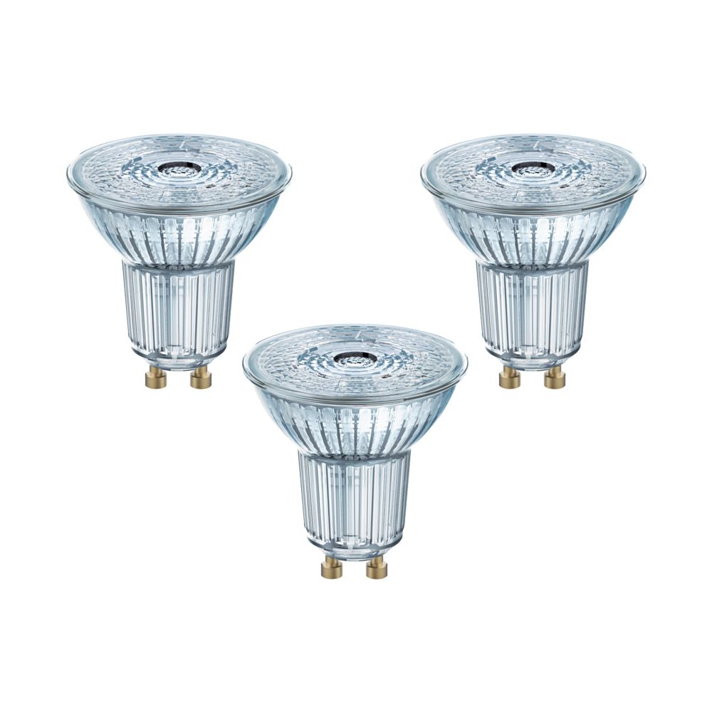 Osram LEDbase PAR16 4,3-50W/827 LED GU10 Glas 36° 350lm echt warmweiß nicht dimmbar 3er Pack