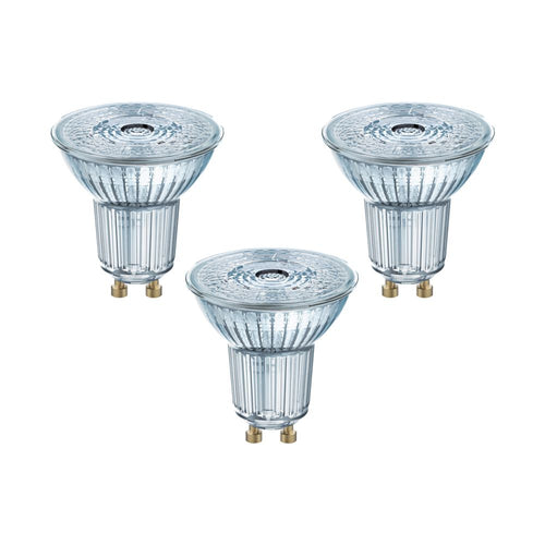Osram LED Lampen LEDbase PAR16 4,3-50W/827 GU10 Glas 36° 350lm echt warmweiß nicht dimmbar 3er Pack