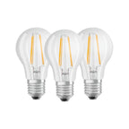 Osram LEDbase Classic A Filament 7-60W/827 LED E27 klar 200° 806lm echt warmweiß nicht dimmbar 3er Pack