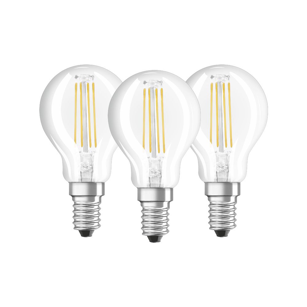 Osram LED Base Classic P Filament 4-40W/827 E14 470lm warmweiß nicht dimmbar klar 300° - 3er Pack