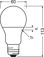 Osram LED Base Retro Classic A 8,5-60W/827 E27 matt 180° 806lm warmweiß - 4er Pack